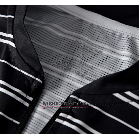 Abbigliamento La Passione 2019 Manica Corta e Pantaloncino Con Bretelle Stripe Nero - Clicca l'immagine per chiudere